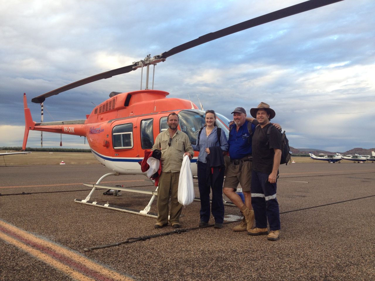 Helicopter sampling in the Kimberly