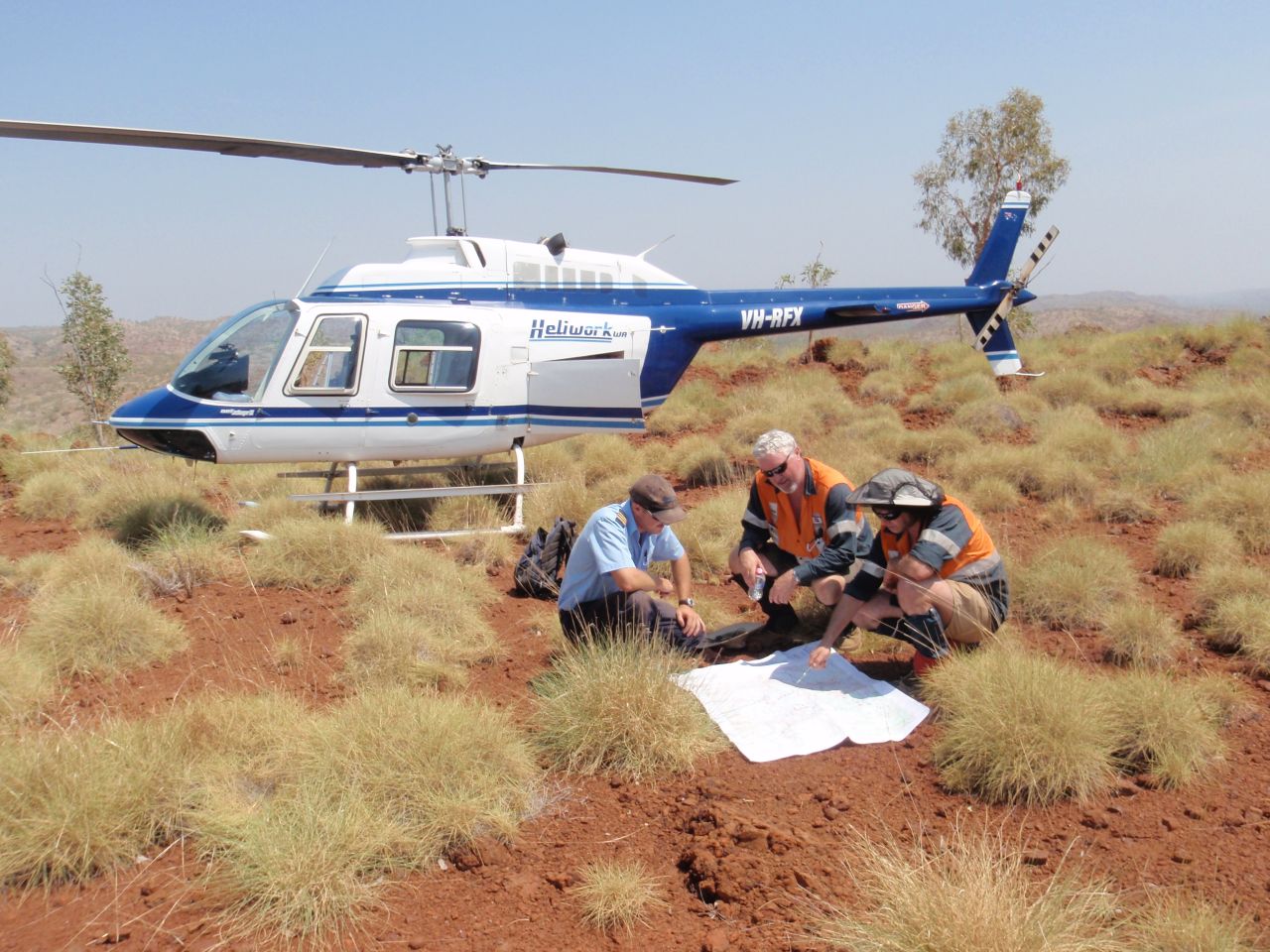 Helicopter field sampling