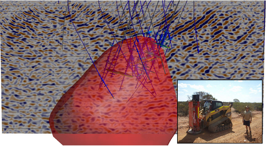 3D view of hard rock 2D seismic section 1