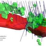 3D view of Horseshoe Lights Cu-Au deposit 1